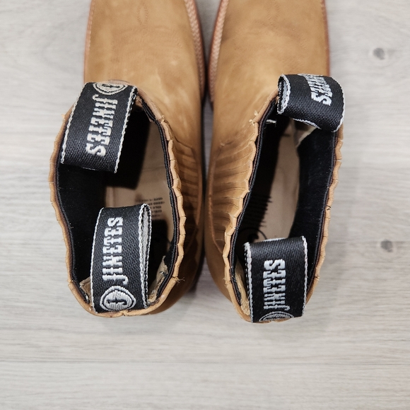 Jinetes Boots Mens 9.5 Brown Square Toe Suede Slip On Made In Mexico - Picture 10 of 16